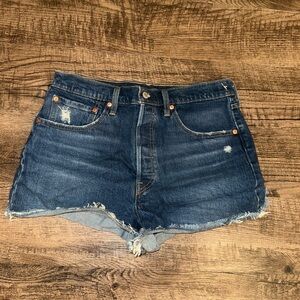 Levi's Dark Blue Jean Shorts
